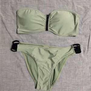 Mint Green Strapless Bikini Set Size M